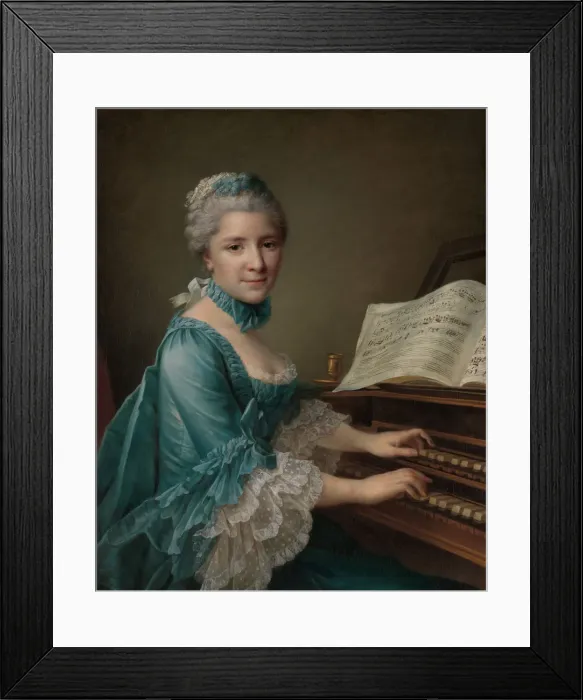 Framed Print : Portrait of a Woman, Said to be Madame Charles Simon Favart Framed Print : Portrait of a Woman, Said to be Madame Charles Simon Favart