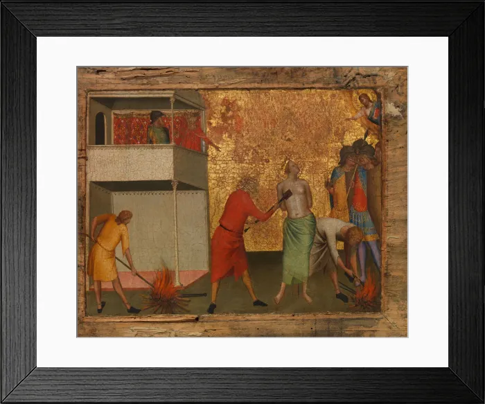 Framed Print : Saint Reparata Tortured with Red-Hot Irons. Creator: Bernardo Daddi Framed Print : Saint Reparata Tortured with Red-Hot Irons. Creator: Bernardo Daddi