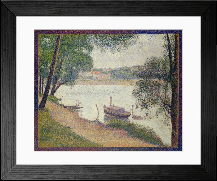 Framed Print : Gray Weather, Grande Jatte, ca. 1886-88. Creator: Georges-Pierre Seurat Framed Print : Gray Weather, Grande Jatte, ca. 1886-88. Creator: Georges-Pierre Seurat