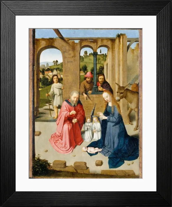 Framed Print : The Nativity, early 1480s. Creator: Gerard David Framed Print : The Nativity, early 1480s. Creator: Gerard David