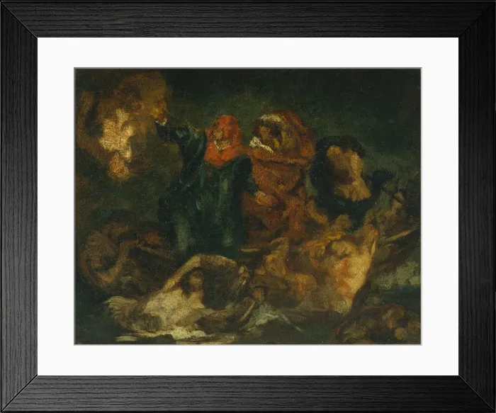 Framed Print : Copy after Delacroixs Bark of Dante, ca. 1859. Creator: Edouard Manet Framed Print : Copy after Delacroixs Bark of Dante, ca. 1859. Creator: Edouard Manet