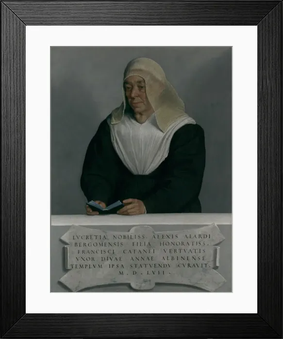 Framed Print : Lucrezia Agliardi Vertova (1490?-1558), 1557. Creator: Giovanni Battista Moroni Framed Print : Lucrezia Agliardi Vertova (1490?-1558), 1557. Creator: Giovanni Battista Moroni