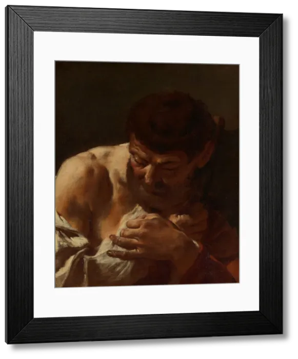 Framed Print : Bust of a Man (Saint Matthias?), ca. 1715-20. Creator: Giovanni Battista Piazzetta Framed Print : Bust of a Man (Saint Matthias?), ca. 1715-20. Creator: Giovanni Battista Piazzetta