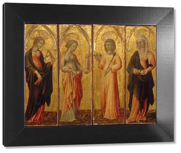 Saints Catherine of Alexandria, Barbara, Agatha, and Margaret, ca