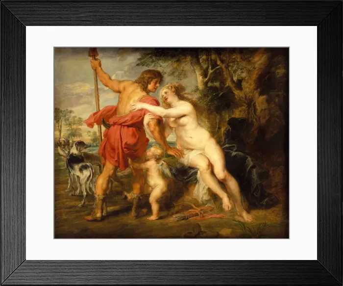 Framed Print : Venus and Adonis, probably mid-1630s. Creator: Peter Paul Rubens Framed Print : Venus and Adonis, probably mid-1630s. Creator: Peter Paul Rubens