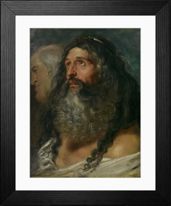 Framed Print : Study of Two Heads, ca. 1609. Creator: Peter Paul Rubens Framed Print : Study of Two Heads, ca. 1609. Creator: Peter Paul Rubens