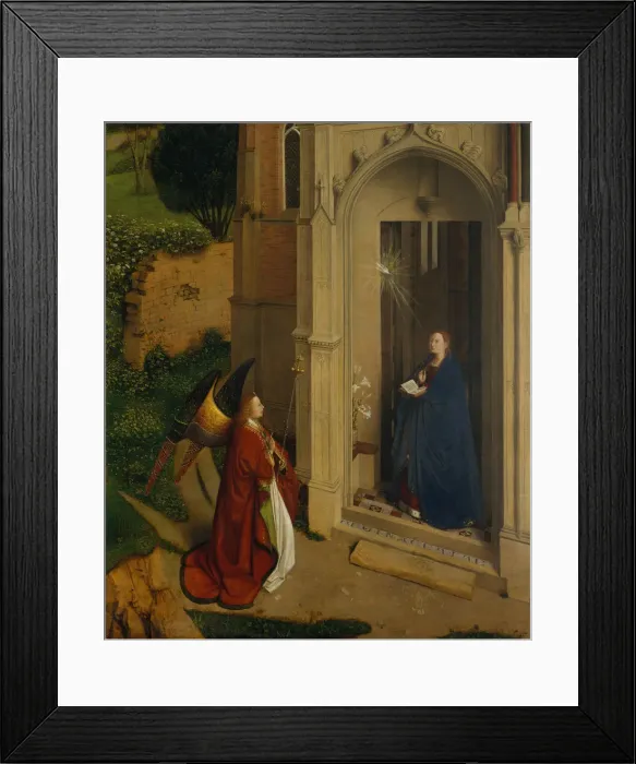 Framed Print : The Annunciation, ca. 1450. Creator: Petrus Christus Framed Print : The Annunciation, ca. 1450. Creator: Petrus Christus