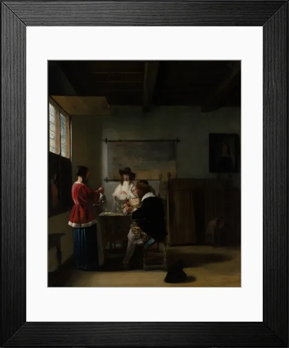 Framed Print : The Visit, ca. 1657. Creator: Pieter de Hooch Framed Print : The Visit, ca. 1657. Creator: Pieter de Hooch