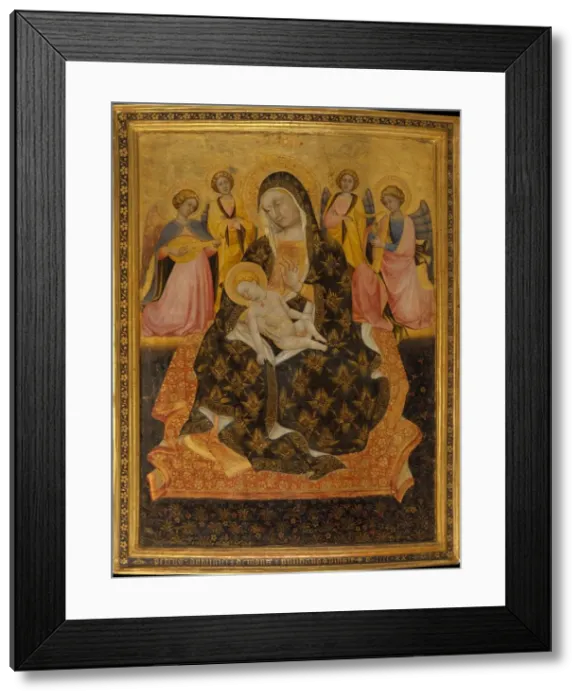 Framed Print : Madonna and Child with Angels, 1420. Creator: Pietro di Domenico da Montepulciano Framed Print : Madonna and Child with Angels, 1420. Creator: Pietro di Domenico da Montepulciano