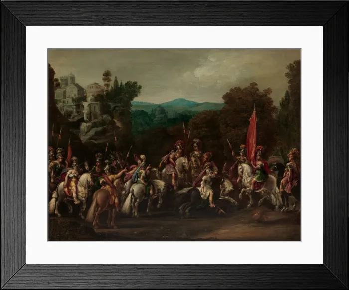 Framed Print : Departure of the Amazons, 1620s. Creator: Claude Deruet Framed Print : Departure of the Amazons, 1620s. Creator: Claude Deruet