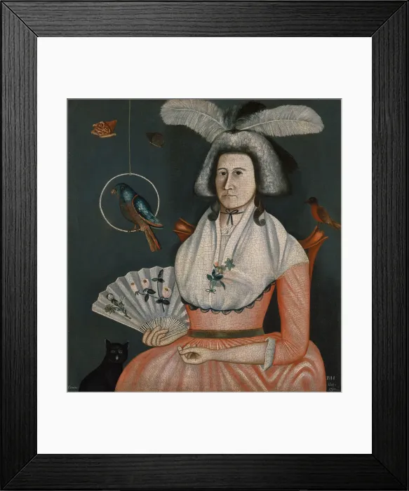 Framed Print : Molly Wales Fobes, 1790. Creator: Rufus Hathaway Framed Print : Molly Wales Fobes, 1790. Creator: Rufus Hathaway