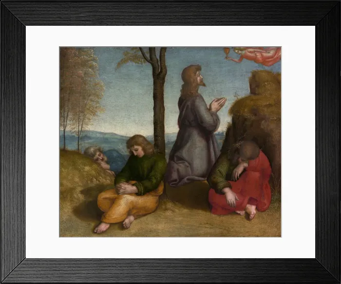 Framed Print : The Agony in the Garden, ca. 1504. Creator: Raphael Framed Print : The Agony in the Garden, ca. 1504. Creator: Raphael