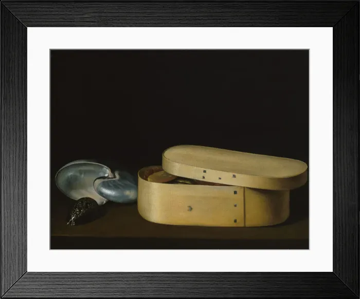 Framed Print : Still Life with Shells and a Chip-Wood Box, late 1620s. Creator: Sebastian Stoskopff Framed Print : Still Life with Shells and a Chip-Wood Box, late 1620s. Creator: Sebastian Stoskopff