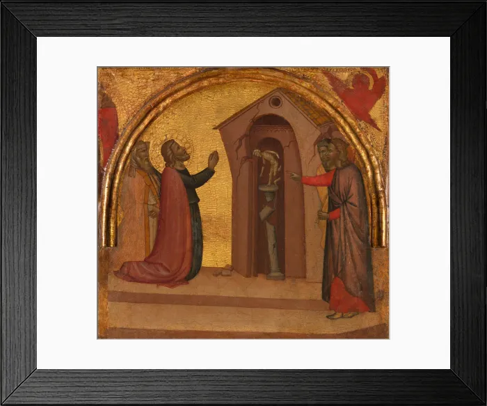 Framed Print : Saint John the Evangelist Causes a Pagan Temple to Collapse, ca Framed Print : Saint John the Evangelist Causes a Pagan Temple to Collapse, ca