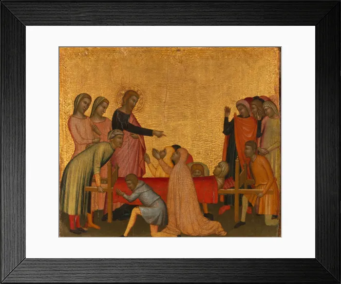 Framed Print : Saint John the Evangelist Raises Satheus to Life, ca. 1370. Creator: Francescuccio Ghissi Framed Print : Saint John the Evangelist Raises Satheus to Life, ca. 1370. Creator: Francescuccio Ghissi