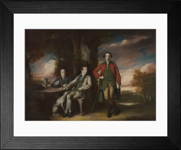Framed Print : The Honorable Henry Fane (1739-1802) with Inigo Jones and Charles Blair, 1761-66. Creator Framed Print : The Honorable Henry Fane (1739-1802) with Inigo Jones and Charles Blair, 1761-66. Creator