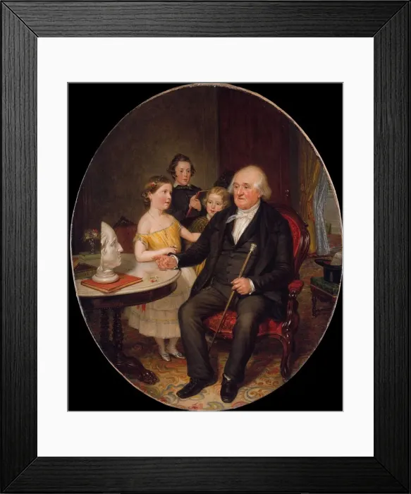 Framed Print : Great-Grand-Fathers Tale of the Revolution - A Portrait of Reverend Zachariah Greene, 1852 Framed Print : Great-Grand-Fathers Tale of the Revolution - A Portrait of Reverend Zachariah Greene, 1852