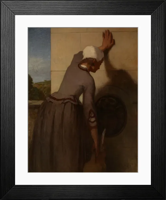 Framed Print : Girl at the Fountain, 1852-54. Creator: William Morris Hunt Framed Print : Girl at the Fountain, 1852-54. Creator: William Morris Hunt
