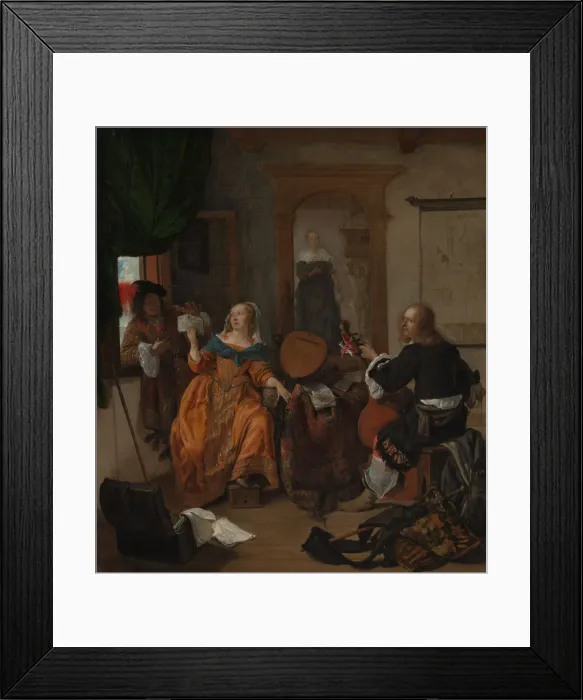 Framed Print : A Musical Party, 1659. Creator: Gabriel Metsu Framed Print : A Musical Party, 1659. Creator: Gabriel Metsu