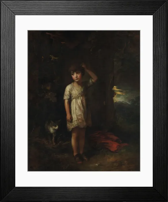 Framed Print : A Boy with a Cat - Morning, 1787. Creator: Thomas Gainsborough Framed Print : A Boy with a Cat - Morning, 1787. Creator: Thomas Gainsborough
