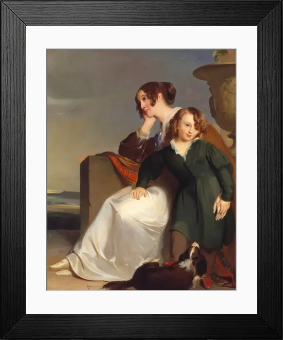 Framed Print : Mother and Son, 1840. Creator: Thomas Sully Framed Print : Mother and Son, 1840. Creator: Thomas Sully