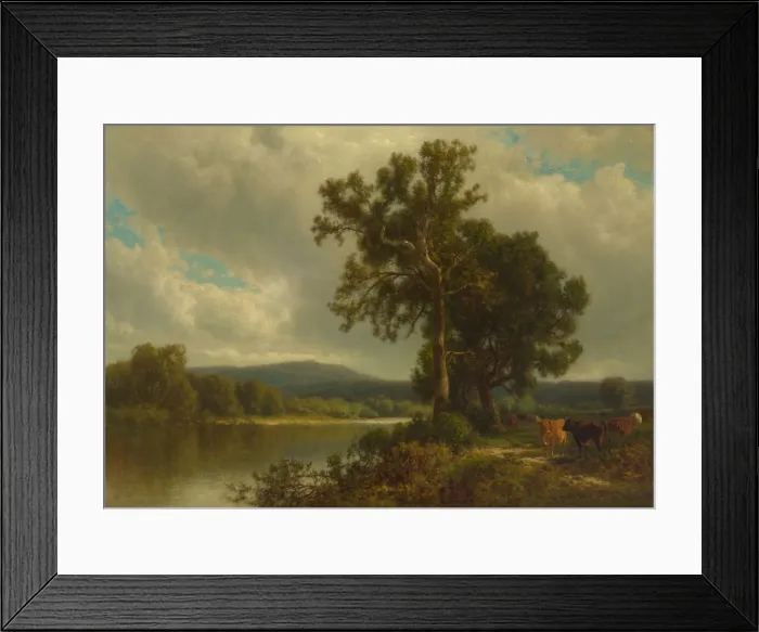 Framed Print : Scene at Napanoch, 1883. Creator: William Hart Framed Print : Scene at Napanoch, 1883. Creator: William Hart