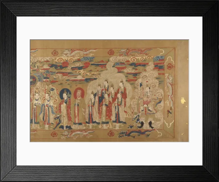 Framed Print : Canonization scroll of Li Zhong, colophon dated 1641. Creator: Unknown