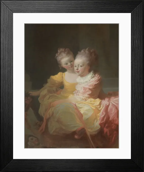 Framed Print : The Two Sisters, ca. 1769-70. Creator: Jean-Honore Fragonard Framed Print : The Two Sisters, ca. 1769-70. Creator: Jean-Honore Fragonard
