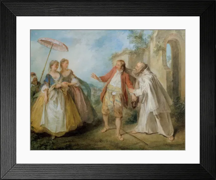 Framed Print : Brother Philippes Geese, ca. 1736. Creator: Nicolas Lancret Framed Print : Brother Philippes Geese, ca. 1736. Creator: Nicolas Lancret