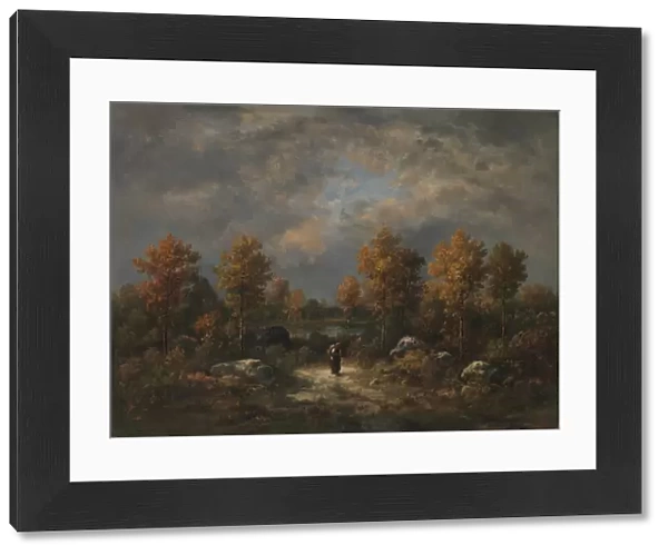 Autumn: The Woodland Pond, 1867. Creator: Narcisse Virgile Diaz de la Pena