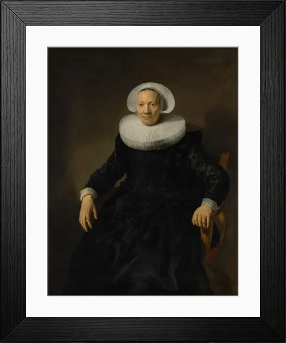 Framed Print : Old Woman in an Armchair. Creator: Attributed to Jacob Backer (Dutch, Harlingen 1608-1651 Framed Print : Old Woman in an Armchair. Creator: Attributed to Jacob Backer (Dutch, Harlingen 1608-1651
