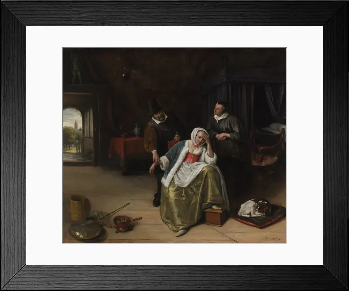 Framed Print : The Lovesick Maiden, ca. 1660. Creator: Jan Steen Framed Print : The Lovesick Maiden, ca. 1660. Creator: Jan Steen