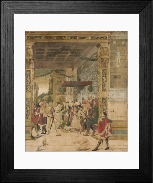 Framed Print : Joseph Interpreting the Dreams of Pharaoh, ca. 1534-47. Creator: Attributed to Jorg Breu the Younger (German, Augsburg ca. 1510-1547 Augsburg) Framed Print : Joseph Interpreting the Dreams of Pharaoh, ca. 1534-47. Creator: Attributed to Jorg Breu the Younger (German, Augsburg ca. 1510-1547 Augsburg)