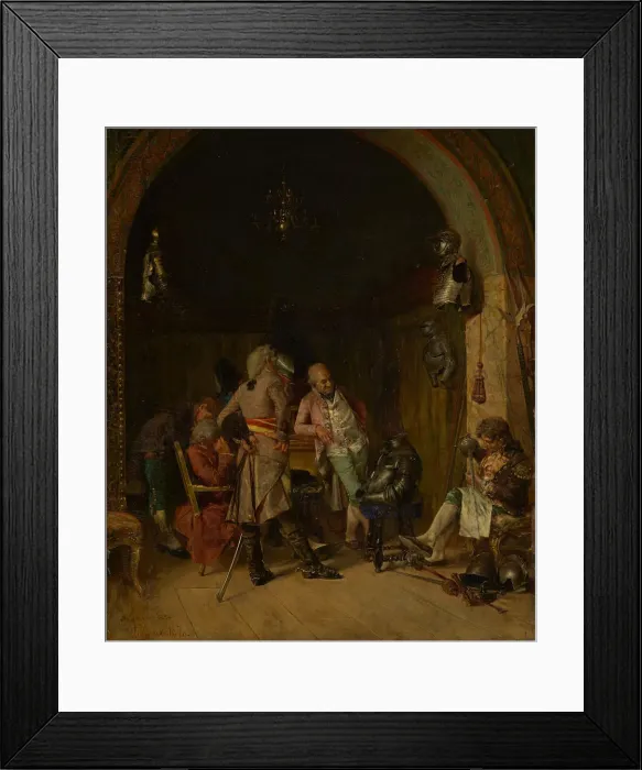 Framed Print : Examining Antique Arms, 1870. Creator: Jose Villegas Cordero Framed Print : Examining Antique Arms, 1870. Creator: Jose Villegas Cordero