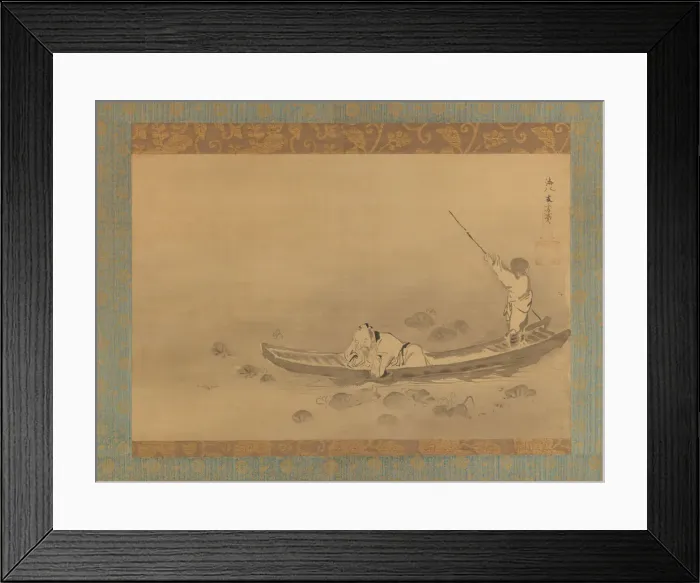 Framed Print : Zhou Maoshu Admiring Lotuses, mid-17th century. Creator: Kaiho Yusetsu Framed Print : Zhou Maoshu Admiring Lotuses, mid-17th century. Creator: Kaiho Yusetsu