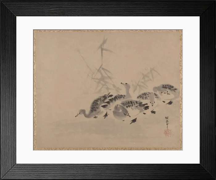 Framed Print : Ducks and Reeds, ca. 1650. Creator: Kano Tan yû Framed Print : Ducks and Reeds, ca. 1650. Creator: Kano Tan yû
