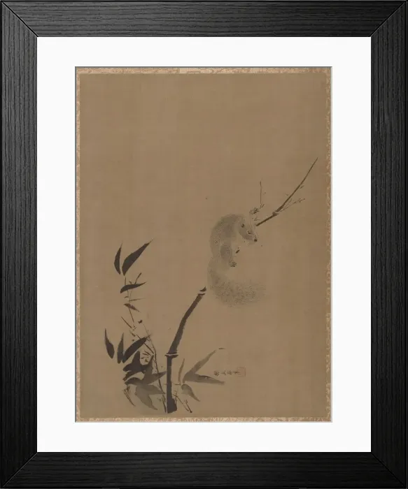Framed Print : Squirrel on Bamboo, ca. 1650. Creator: Kano Tan yû Framed Print : Squirrel on Bamboo, ca. 1650. Creator: Kano Tan yû