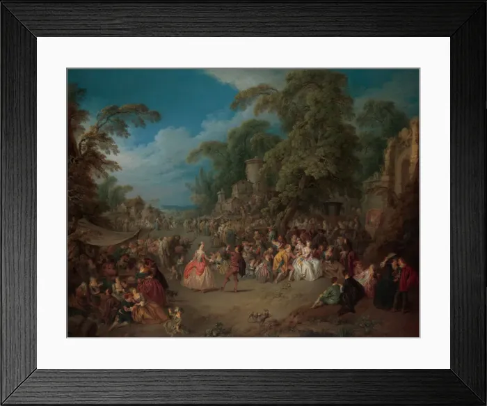 Framed Print : The Fair at Bezons, ca. 1733. Creator: Jean-Baptiste Pater Framed Print : The Fair at Bezons, ca. 1733. Creator: Jean-Baptiste Pater