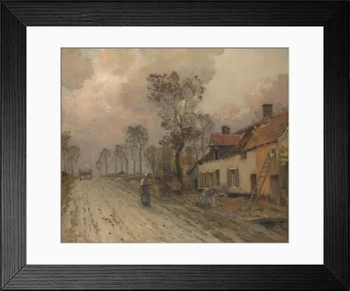 Framed Print : The Route Nationale at Samer. Creator: Jean-Charles Cazin Framed Print : The Route Nationale at Samer. Creator: Jean-Charles Cazin