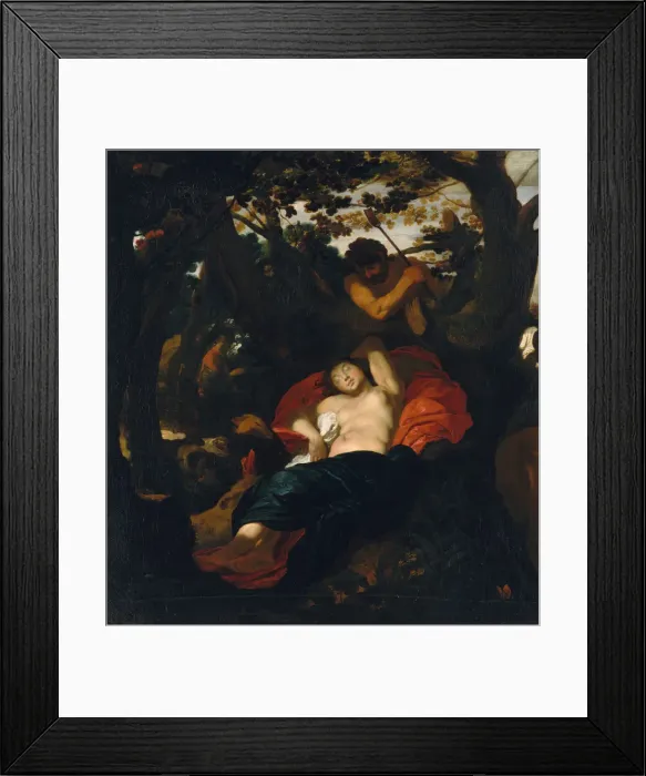 Framed Print : Nymph and Shepherd, ca. 1625. Creator: Johann Liss Framed Print : Nymph and Shepherd, ca. 1625. Creator: Johann Liss