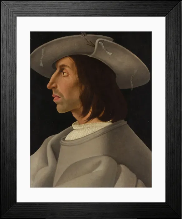 Framed Print : Portrait of a Man in Profile, ca. 1525. Creator: ? Italian Painter (ca. 1525) Framed Print : Portrait of a Man in Profile, ca. 1525. Creator: ? Italian Painter (ca. 1525)