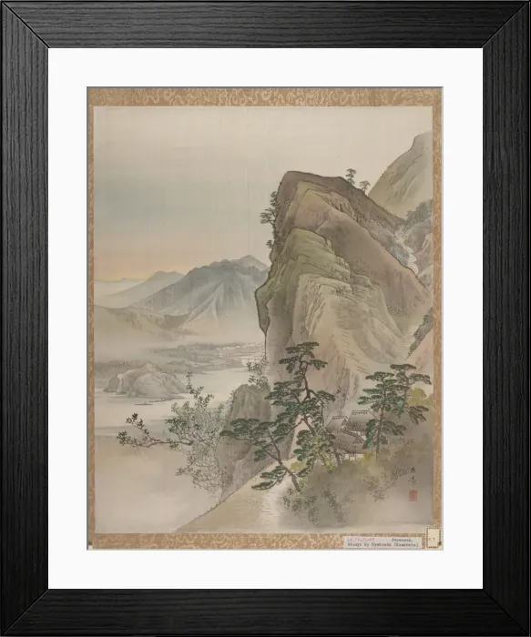 Framed Print : Landscape, 1800. Creator: Gyokusho Kawabata Framed Print : Landscape, 1800. Creator: Gyokusho Kawabata