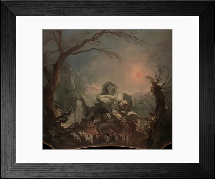 Framed Print : Allegory of Winter. Creator: Jacques de Lajoue II Framed Print : Allegory of Winter. Creator: Jacques de Lajoue II