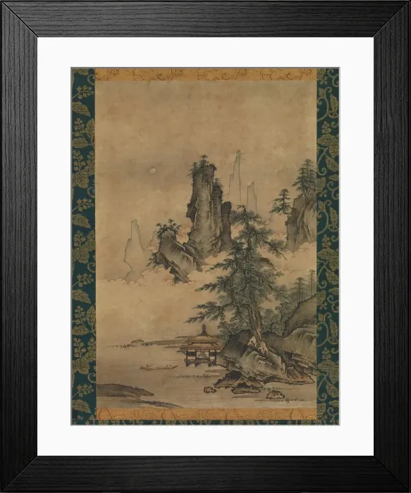 Framed Print : Landscape, 16th century. Creator: Maejima Soyu Framed Print : Landscape, 16th century. Creator: Maejima Soyu