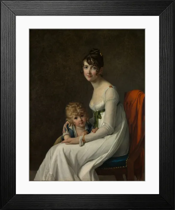 Framed Print : Madame Philippe Panon Desbassayns de Richemont... and Her Son, Eugene (1800-1859), 1802 Framed Print : Madame Philippe Panon Desbassayns de Richemont... and Her Son, Eugene (1800-1859), 1802