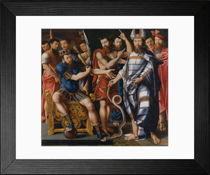 Framed Print : Moses and Aaron before Pharaoh: An Allegory of the Dinteville Family, 1537. Creator Framed Print : Moses and Aaron before Pharaoh: An Allegory of the Dinteville Family, 1537. Creator