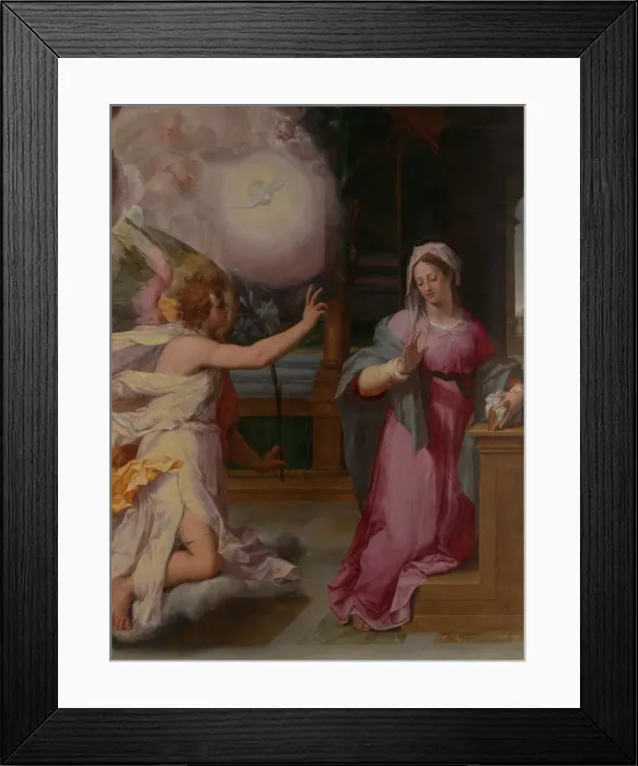 Framed Print : The Annunciation, ca. 1585. Creator: Peter Candid Framed Print : The Annunciation, ca. 1585. Creator: Peter Candid
