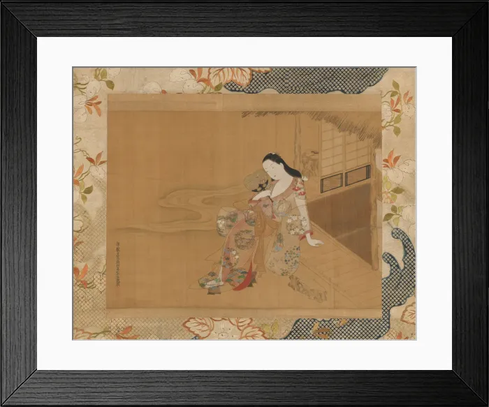 Framed Print : Courtesan Enjoying a Cool Summer Evening, 1741. Creator: Haritsu Ogawa Framed Print : Courtesan Enjoying a Cool Summer Evening, 1741. Creator: Haritsu Ogawa