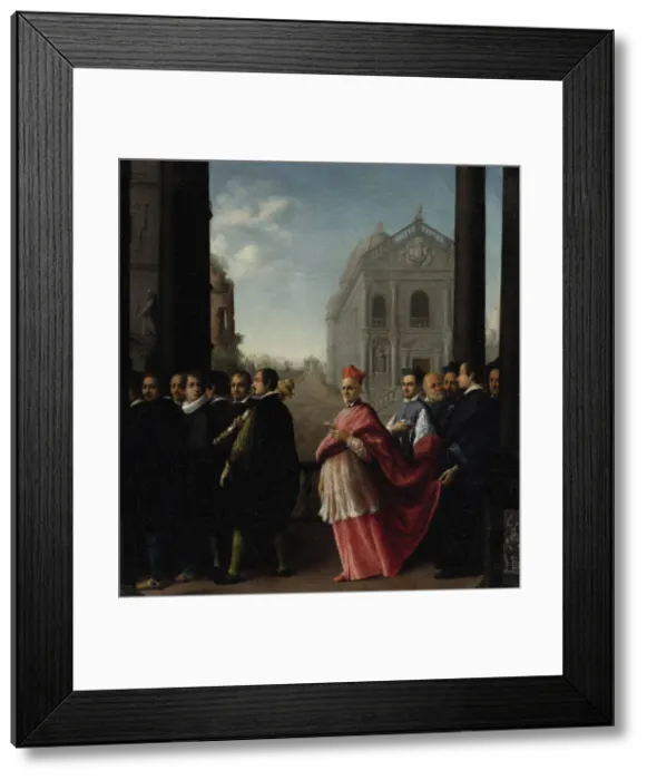 Framed Print : A Cardinals Procession, 1621. Creator: Ottavio Mario Leoni Framed Print : A Cardinals Procession, 1621. Creator: Ottavio Mario Leoni