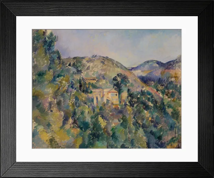 Framed Print : View of the Domaine Saint-Joseph, late 1880s. Creator: Paul Cezanne Framed Print : View of the Domaine Saint-Joseph, late 1880s. Creator: Paul Cezanne
